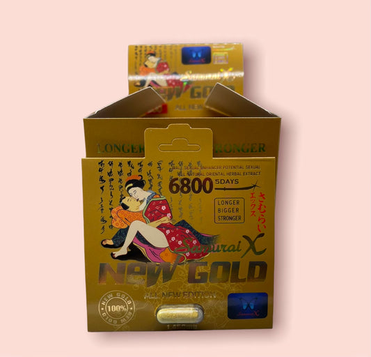 Samurai-X Gold 6800 Pill (Pack of 6)