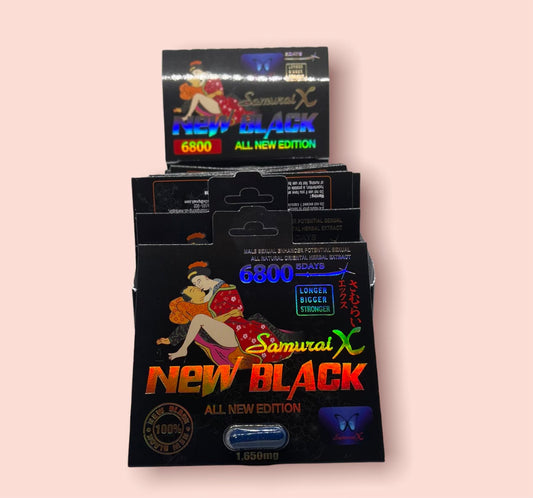 Samurai-X New Black 6800 Pill (Pack of 6)